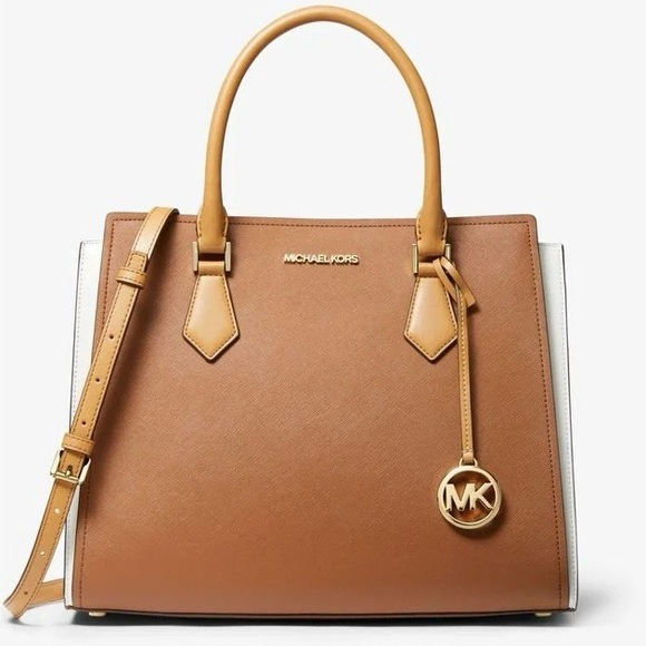 Michael Kors Hope Large Saffiano Leather Satchel - Picture 1 of 11